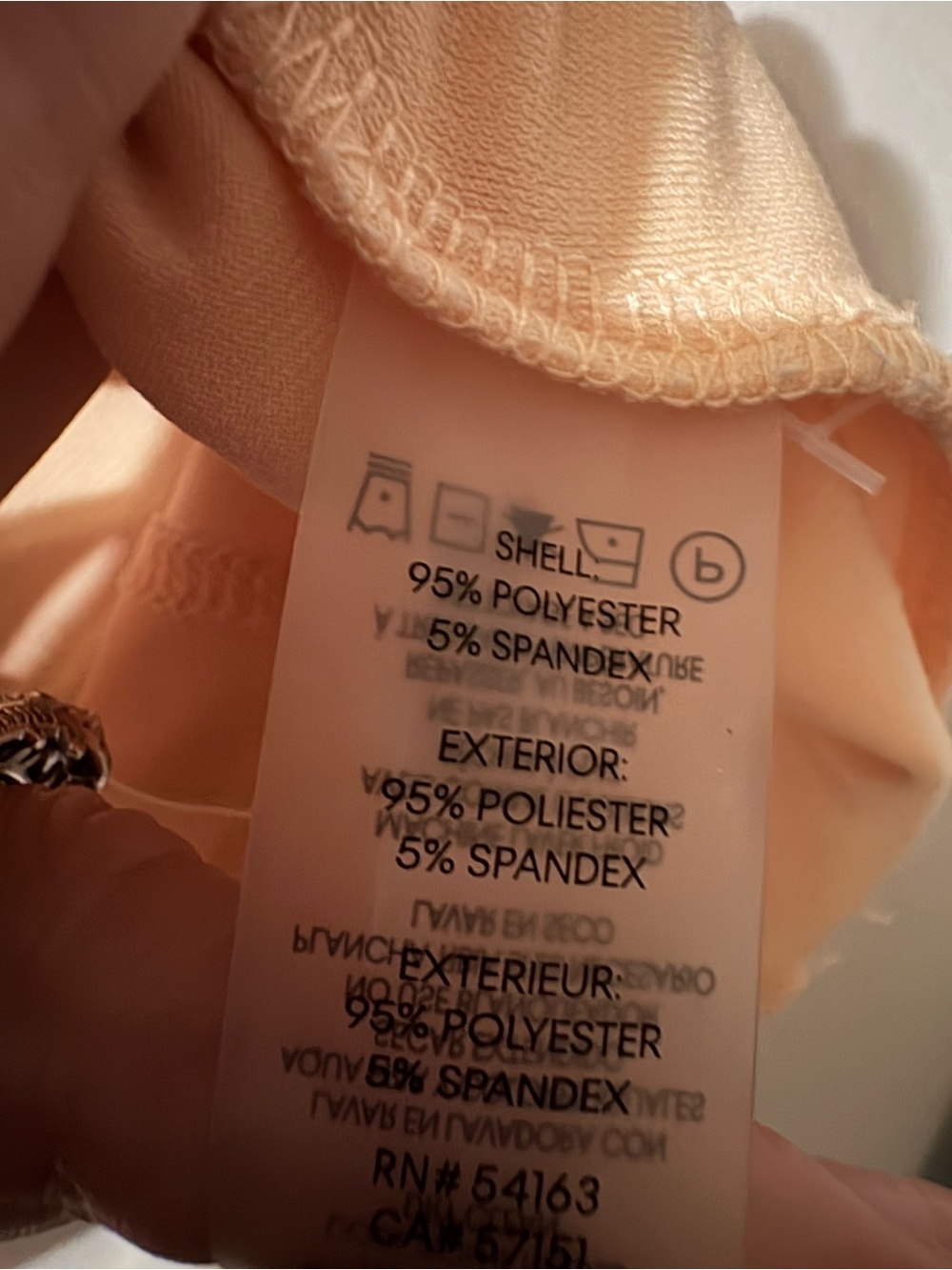 Calvin Klein Peach Pleated Sleeveless Camisole #2070 - Picture 6 of 7
